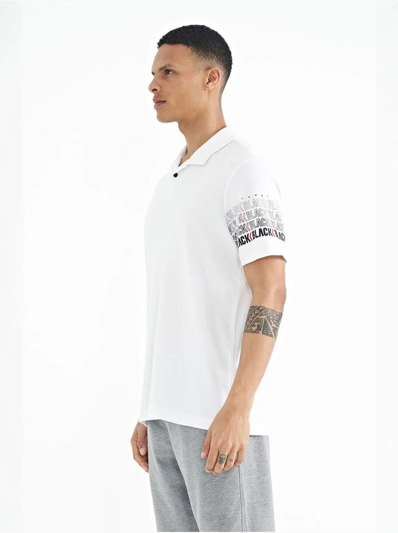 T-shirt estampada com gola polo tommy Branco - Kiabi