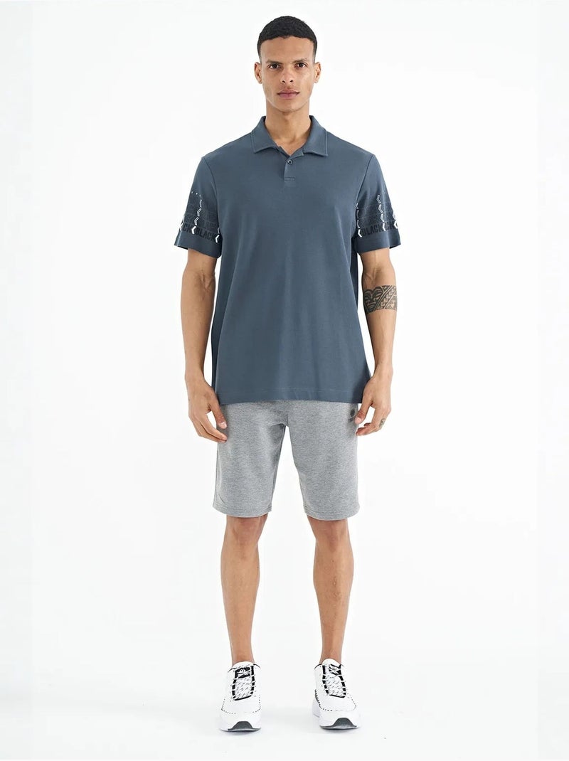 T-shirt estampada com gola polo tommy Cinza - Kiabi