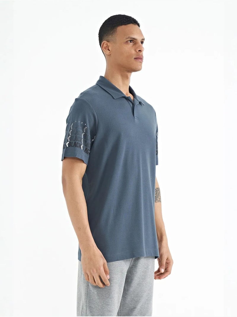 T-shirt estampada com gola polo tommy Cinza - Kiabi