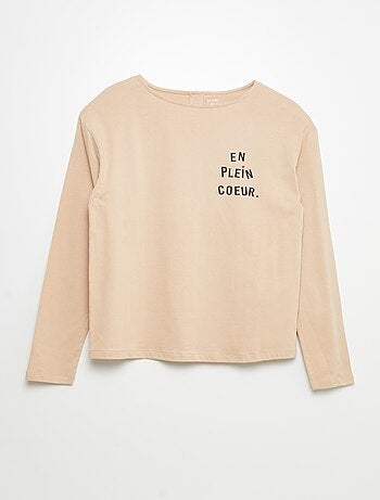 T-shirt estampada com mensagem - So Easy
