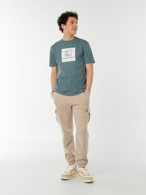 T-shirt estampada com mensagem - Kiabi