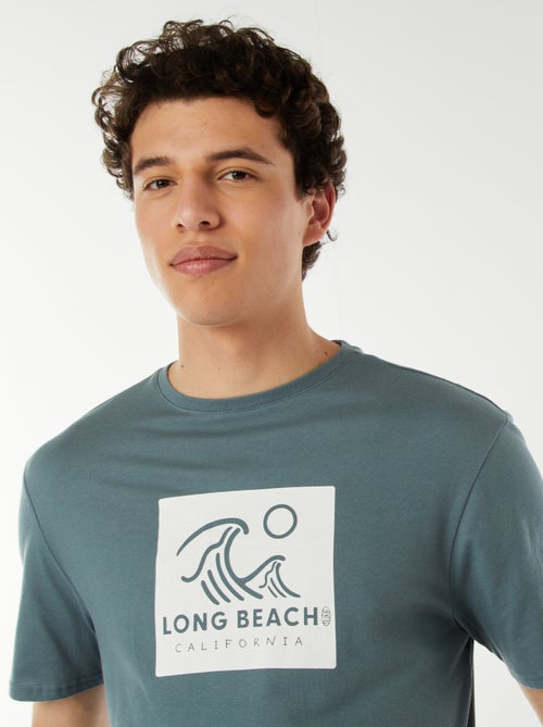 T-shirt estampada com mensagem - Kiabi