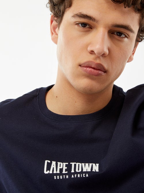 T-shirt estampada com mensagem - Kiabi