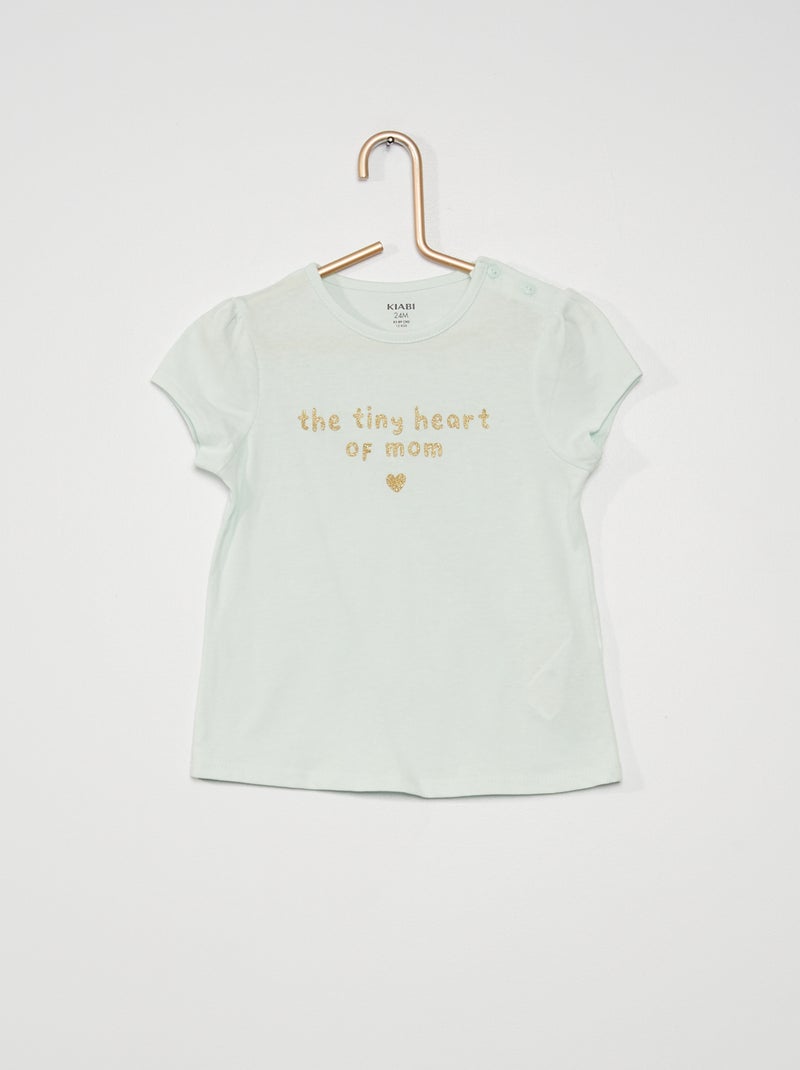 T-shirt estampada com mensagem AZUL - Kiabi