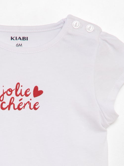 T-shirt estampada com mensagem - Kiabi