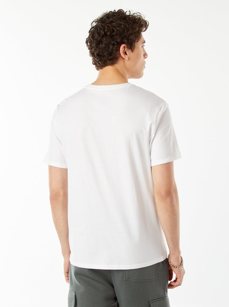 T-shirt estampada com mensagem Branco - Kiabi