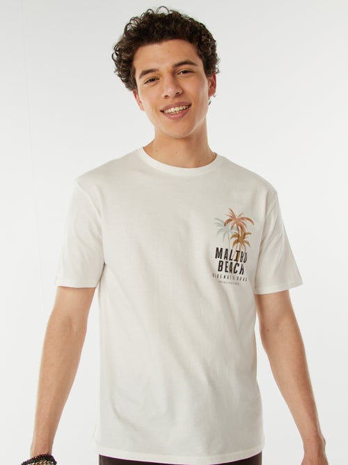 T-shirt estampada com mensagem - Kiabi