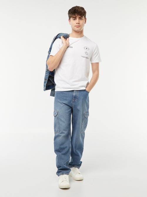 T-shirt estampada com mensagem - Kiabi