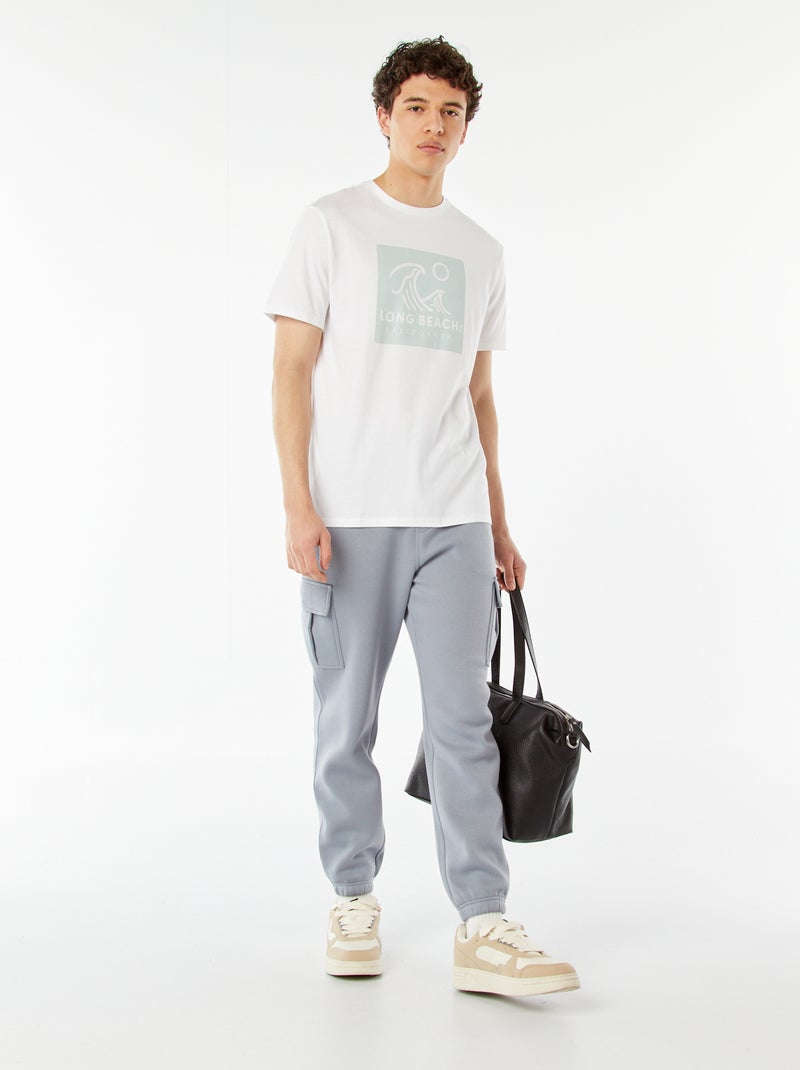 T-shirt estampada com mensagem Branco - Kiabi