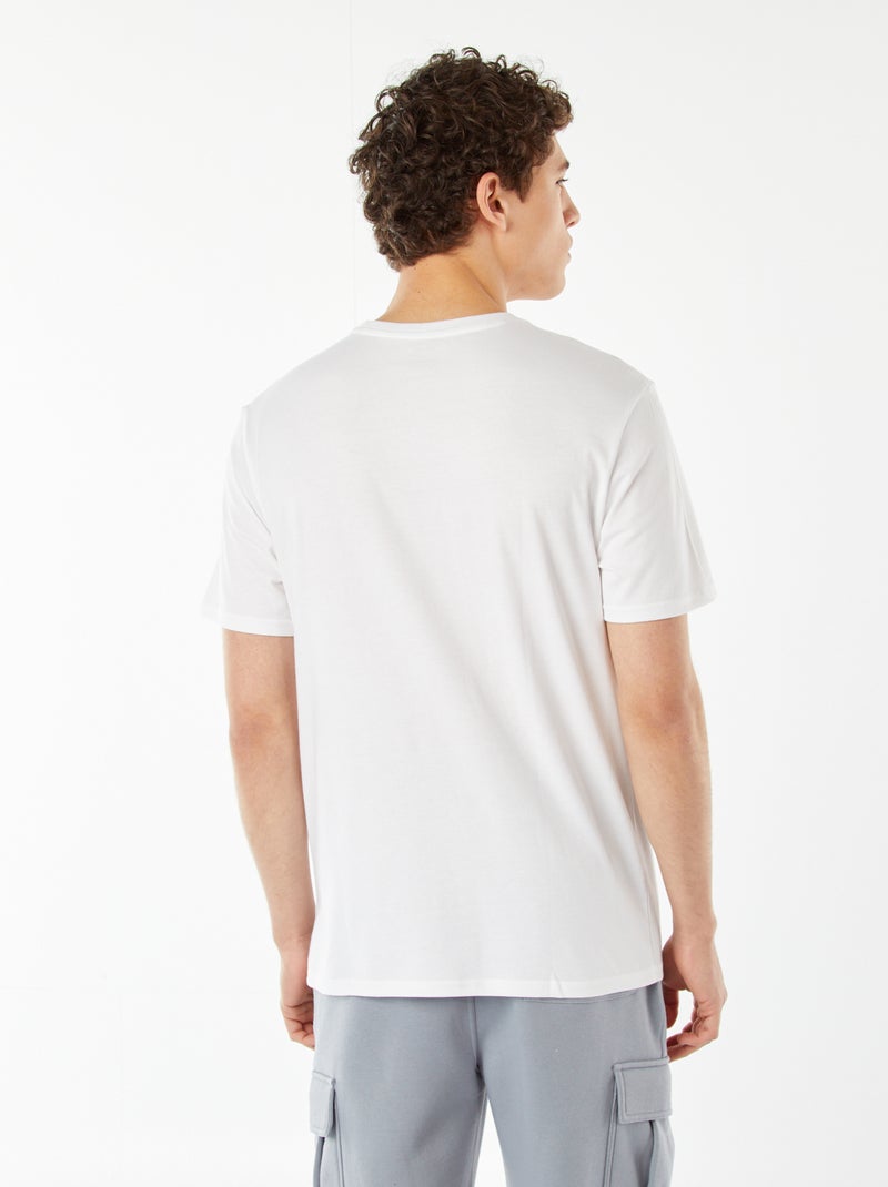 T-shirt estampada com mensagem Branco - Kiabi
