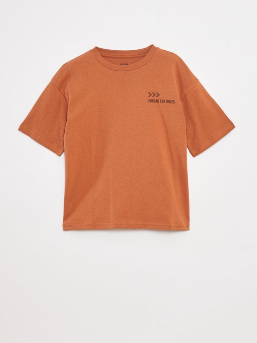 T-shirt estampada com mensagem - Kiabi
