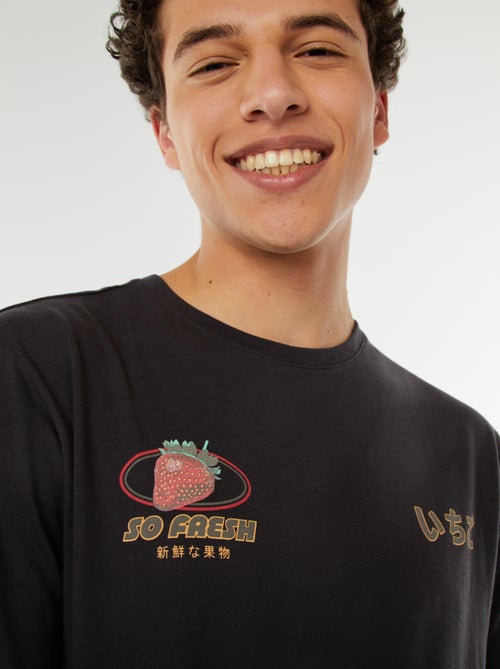 T-shirt estampada com mensagem - Kiabi