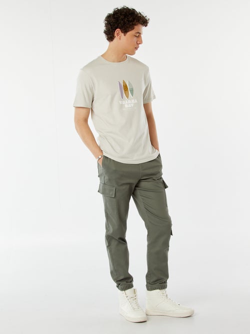 T-shirt estampada com mensagem - Kiabi