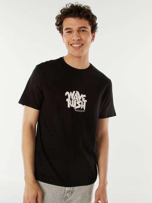 T-shirt estampada com mensagem - Kiabi
