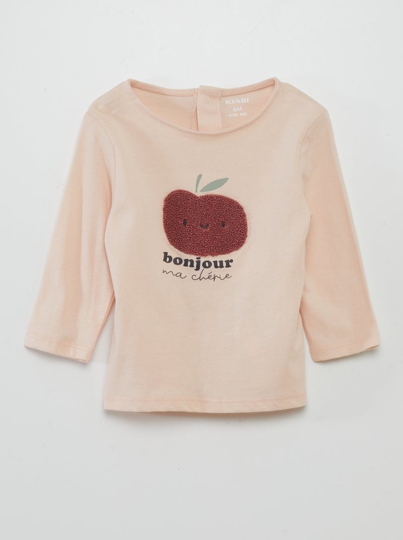 T-shirt estampada com relevo ROSA - Kiabi