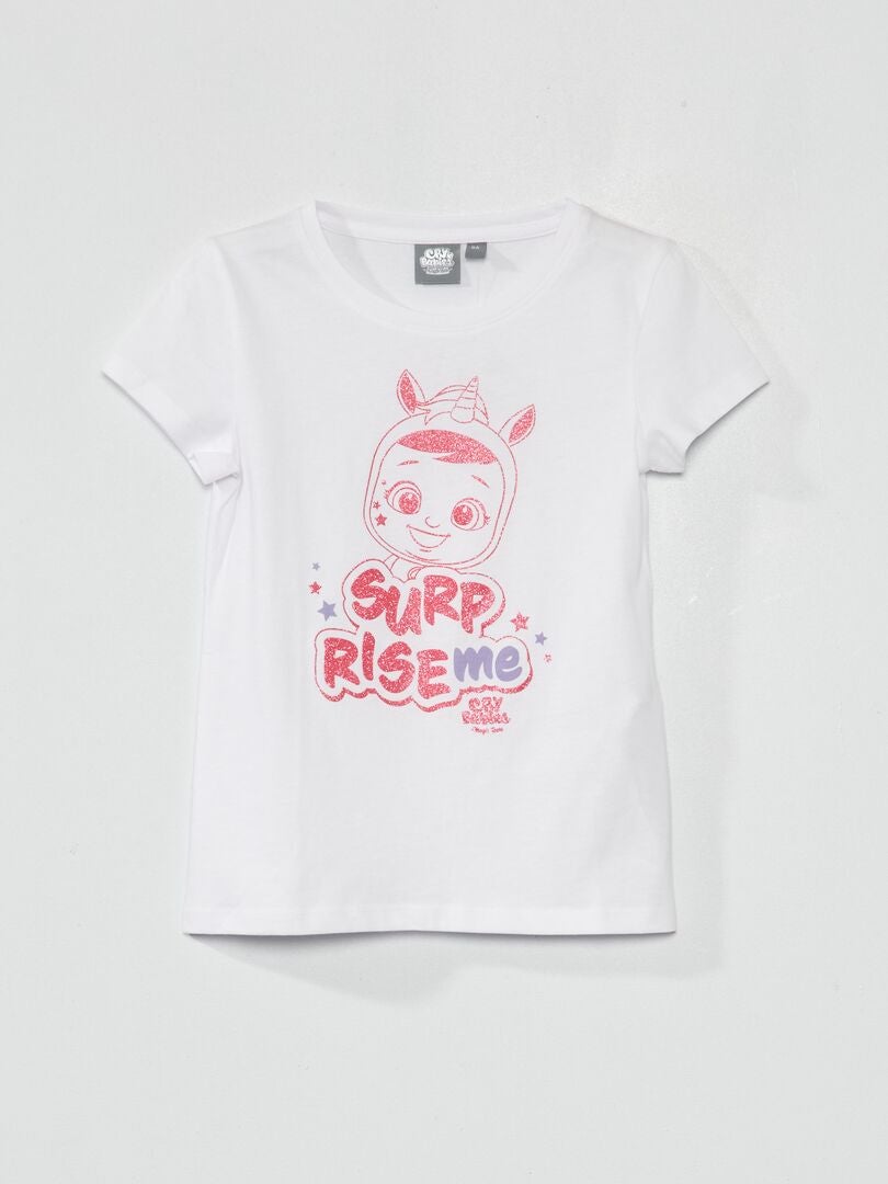 T-shirt estampada 'Cry Babies' Branco - Kiabi