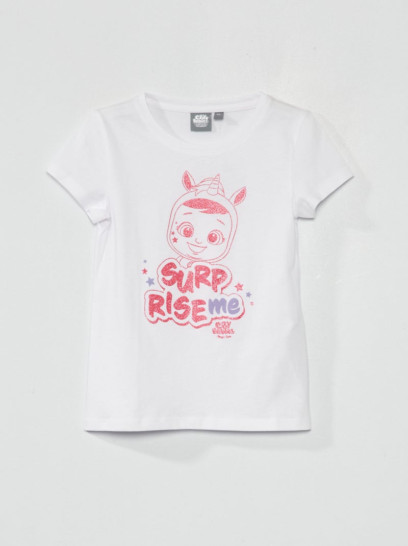 T-shirt estampada 'Cry Babies' Branco - Kiabi