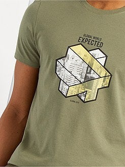 T-shirt estampada de conceção ecológica - Kiabi