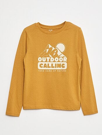 T-shirt estampada de fantasia de manga comprida