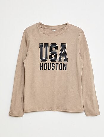 T-shirt estampada de fantasia de manga comprida