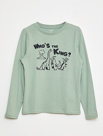 T-shirt estampada de fantasia de manga comprida