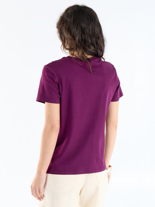 T-shirt estampada de gola redonda para mulher - Kiabi T-shirt estampada de gola redonda para mulher - Kiabi