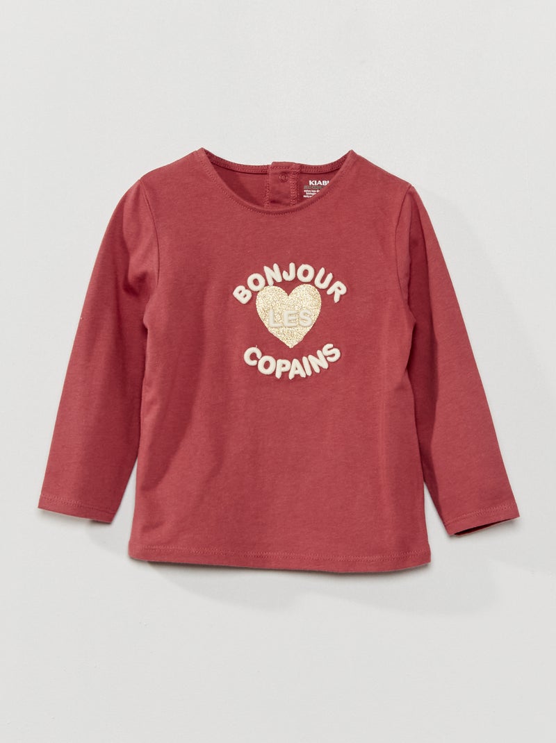 T-shirt estampada de gola redonda VIOLETA - Kiabi
