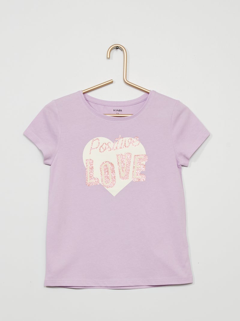T-shirt estampada de gola redonda VIOLETA - Kiabi