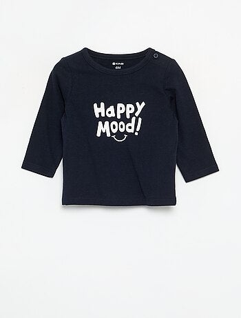 T-shirt estampada de manga comprida