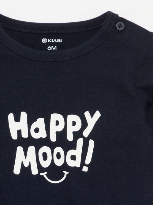 T-shirt estampada de manga comprida - Kiabi