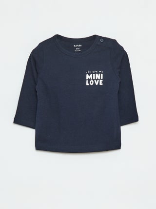 T-shirt estampada de manga comprida