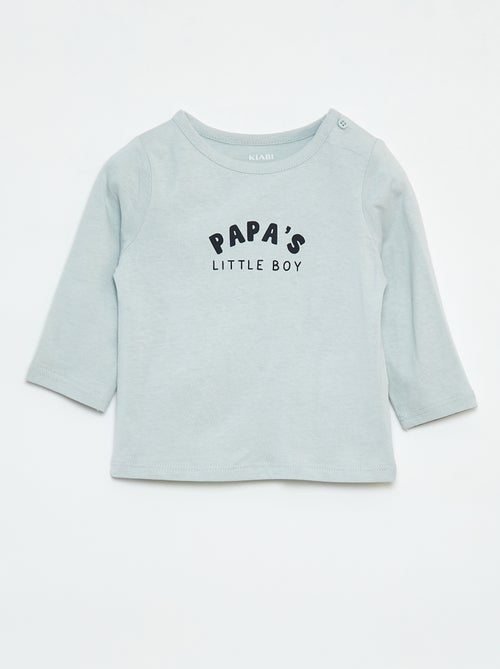 T-shirt estampada de manga comprida - Kiabi