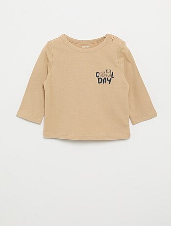 T-shirt estampada de manga comprida