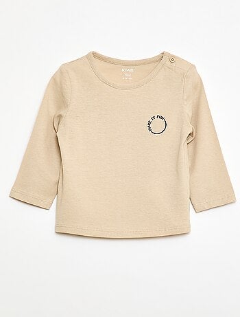 T-shirt estampada de manga comprida