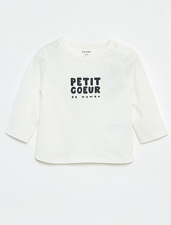 T-shirt estampada de manga comprida