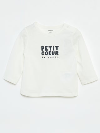 T-shirt estampada de manga comprida