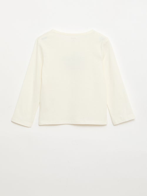 T-shirt estampada de manga comprida - Kiabi