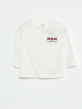 T-shirt estampada de manga comprida