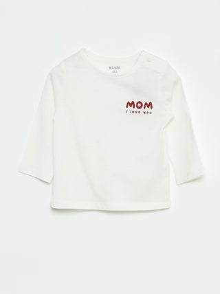 T-shirt estampada de manga comprida