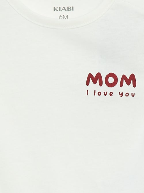 T-shirt estampada de manga comprida - Kiabi