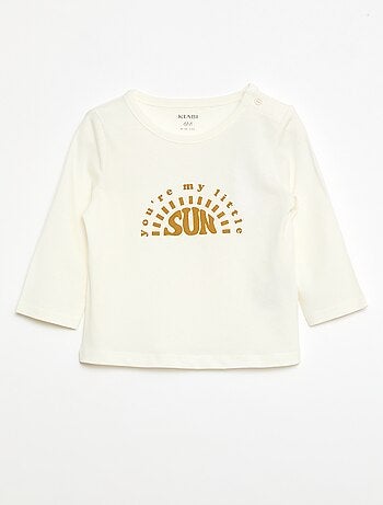 T-shirt estampada de manga comprida