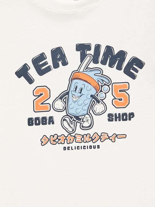 T-shirt estampada de manga comprida - Kiabi