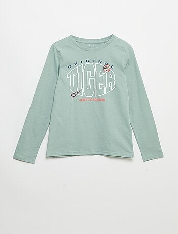 T-shirt estampada de manga comprida