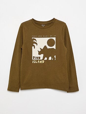 T-shirt estampada de manga comprida
