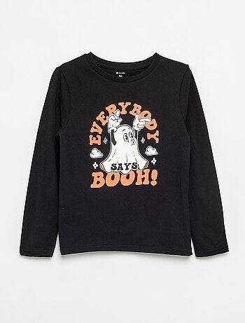 T-shirt estampada de manga comprida