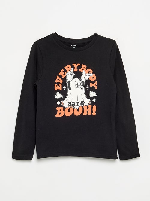 T-shirt estampada de manga comprida - Kiabi