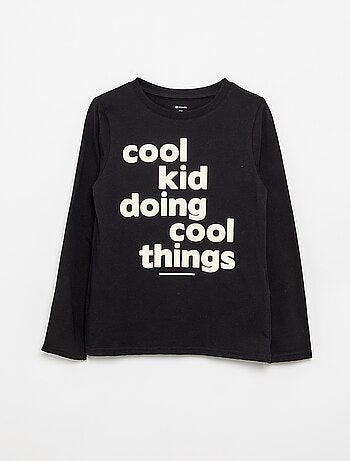 T-shirt estampada de manga comprida
