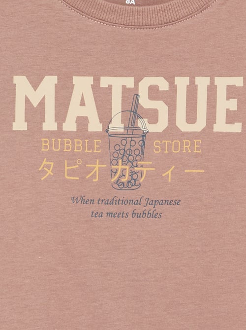 T-shirt estampada de manga comprida - Kiabi