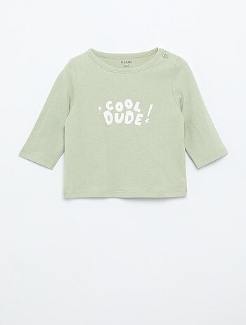 T-shirt estampada de manga comprida