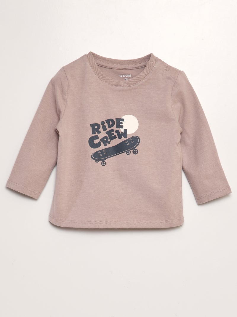 T-shirt estampada de manga comprida VIOLETA - Kiabi